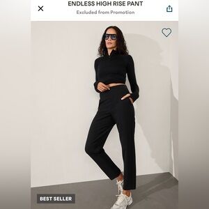 Athleta Women’s size 6 Endless High Rise black pants.  NWOT.